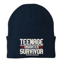 Teenage Daughter Survivor Funny Parent Gift Knit Cap Winter Beanie