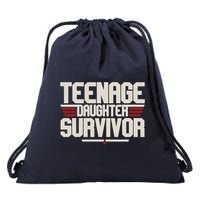 Teenage Daughter Survivor Funny Parent Gift Drawstring Bag