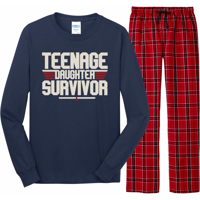 Teenage Daughter Survivor Funny Parent Gift Long Sleeve Pajama Set