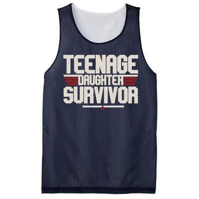 Teenage Daughter Survivor Funny Parent Gift Mesh Reversible Basketball Jersey Tank