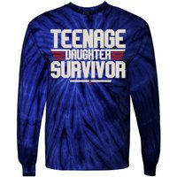 Teenage Daughter Survivor Funny Parent Gift Tie-Dye Long Sleeve Shirt