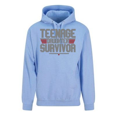 Teenage Daughter Survivor Funny Parent Gift Unisex Surf Hoodie