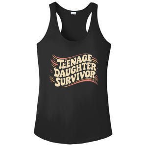 Teenage Daughter Survivor Fathers Day Dad Joke Ladies PosiCharge Competitor Racerback Tank