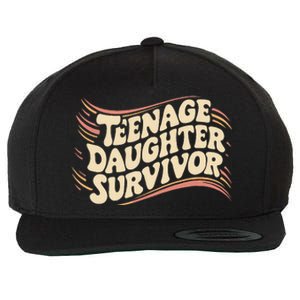 Teenage Daughter Survivor Fathers Day Dad Joke Wool Snapback Cap