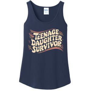 Teenage Daughter Survivor Fathers Day Dad Joke Ladies Essential Tank