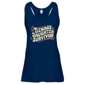 Teenage Daughter Survivor Fathers Day Dad Joke Ladies Essential Flowy Tank