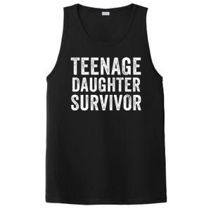 Teenage Daughter Survivor Funny Parent Popular Parenting Quote PosiCharge Competitor Tank