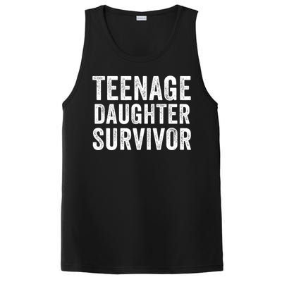 Teenage Daughter Survivor Funny Parent Popular Parenting Quote PosiCharge Competitor Tank