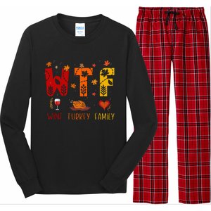 Turkey Day Shenanigans Hilarious Thanksgiving Wine Long Sleeve Pajama Set