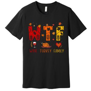 Turkey Day Shenanigans Hilarious Thanksgiving Wine Premium T-Shirt