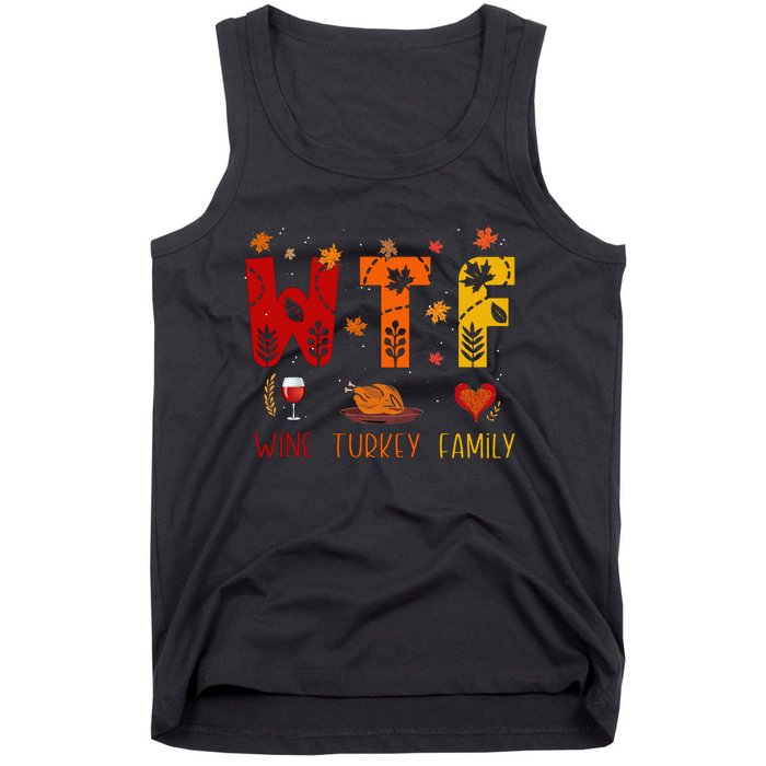 Turkey Day Shenanigans Hilarious Thanksgiving Wine Tank Top