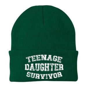 Teenage Daughter Survivor Teenager Dad Mom FatherS Day Knit Cap Winter Beanie