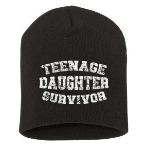 Teenage Daughter Survivor Teenager Dad Mom FatherS Day Short Acrylic Beanie