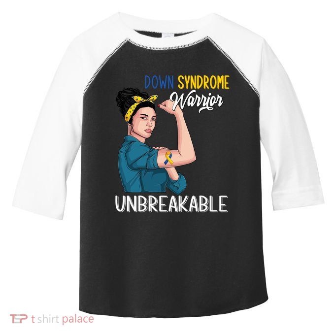 T21 Down Syndrome Awareness Warrior Unbreakable Hope Gift Toddler Fine Jersey T-Shirt