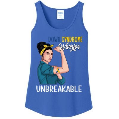 T21 Down Syndrome Awareness Warrior Unbreakable Hope Gift Ladies Essential Tank