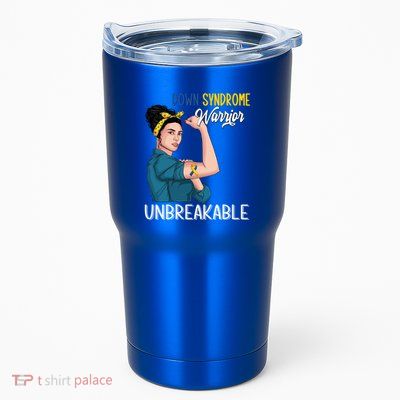 T21 Down Syndrome Awareness Warrior Unbreakable Hope Gift Tumbler