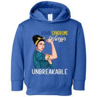 T21 Down Syndrome Awareness Warrior Unbreakable Hope Gift Toddler Hoodie