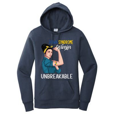 T21 Down Syndrome Awareness Warrior Unbreakable Hope Gift Women's Pullover Hoodie