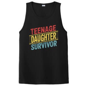 Teenage Daughter Survivor Fathers Day Dad Joke PosiCharge Competitor Tank