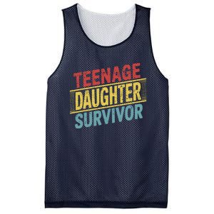 Teenage Daughter Survivor Fathers Day Dad Joke Mesh Reversible Basketball Jersey Tank