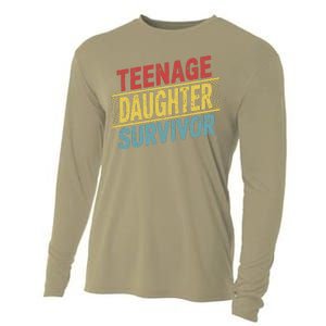 Teenage Daughter Survivor Fathers Day Dad Joke Cooling Performance Long Sleeve Crew