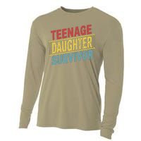 Teenage Daughter Survivor Fathers Day Dad Joke Cooling Performance Long Sleeve Crew