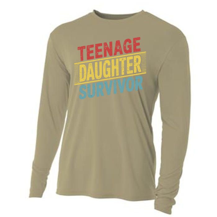 Teenage Daughter Survivor Fathers Day Dad Joke Cooling Performance Long Sleeve Crew