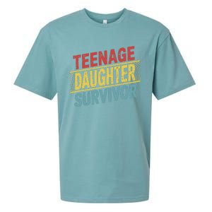 Teenage Daughter Survivor Fathers Day Dad Joke Sueded Cloud Jersey T-Shirt