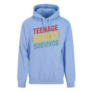 Teenage Daughter Survivor Fathers Day Dad Joke Unisex Surf Hoodie