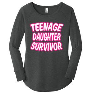 Teenage Daughter Survivor Funny Women's Perfect Tri Tunic Long Sleeve Shirt