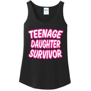 Teenage Daughter Survivor Funny Ladies Essential Tank