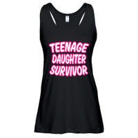 Teenage Daughter Survivor Funny Ladies Essential Flowy Tank