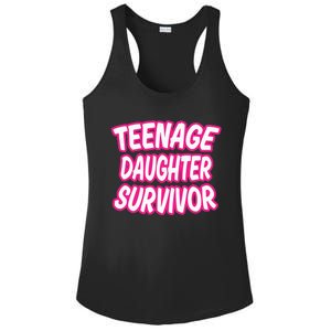 Teenage Daughter Survivor Funny Ladies PosiCharge Competitor Racerback Tank