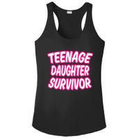 Teenage Daughter Survivor Funny Ladies PosiCharge Competitor Racerback Tank