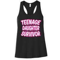 Teenage Daughter Survivor Funny Women's Racerback Tank