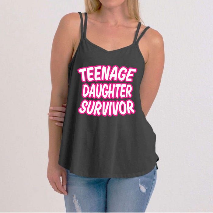 Teenage Daughter Survivor Funny Women's Strappy Tank