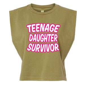 Teenage Daughter Survivor Funny Garment-Dyed Women's Muscle Tee