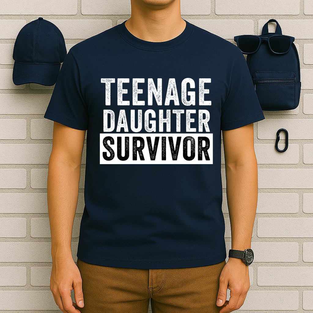 Teenage Daughter Survivor Popular Parenting Quote Funny Parent T-Shirt