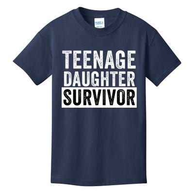 Teenage Daughter Survivor Popular Parenting Quote Funny Parent Kids T-Shirt