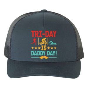 Triathlon Dad Swim Bike Run Triathlete Funny Iron Father Great Gift Yupoong Adult 5-Panel Trucker Hat