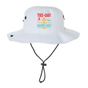 Triathlon Dad Swim Bike Run Triathlete Funny Iron Father Great Gift Legacy Cool Fit Booney Bucket Hat