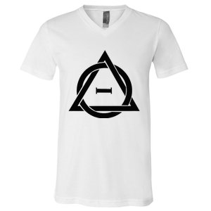 T.H.E.T.A D.E.L.T.A Symbol Therianthropy Therian Therian Symbol V-Neck T-Shirt