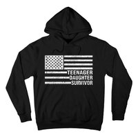 Teenage Daughter Survivor Funny Usa Flag Patriotic Hoodie