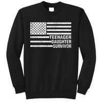 Teenage Daughter Survivor Funny Usa Flag Patriotic Sweatshirt