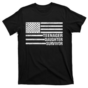 Teenage Daughter Survivor Funny Usa Flag Patriotic T-Shirt