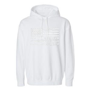 Teenage Daughter Survivor Funny Usa Flag Patriotic Garment-Dyed Fleece Hoodie