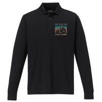 Tractor Diddly Squat Farm Speed And Power Fathers Day Tractor Dad Performance Long Sleeve Polo