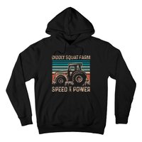 Tractor Diddly Squat Farm Speed And Power Fathers Day Tractor Dad Hoodie