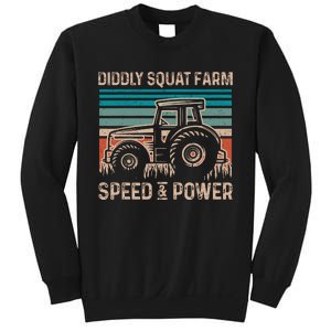 Tractor Diddly Squat Farm Speed And Power Fathers Day Tractor Dad Sweatshirt