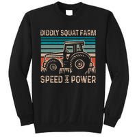 Tractor Diddly Squat Farm Speed And Power Fathers Day Tractor Dad Sweatshirt